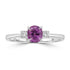 1ct Pink Sapphire Rings with 0.13tct Diamond set in 18K White Gold