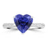 3.25ct Tanzanite Rings with 0.261tct Diamond set in 18K White Gold