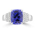 4.39ct Tanzanite Rings with 0.174tct Diamond set in 18K White Gold
