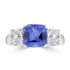 2.7ct Tanzanite Rings with 0.54tct Diamond set in 18K White Gold