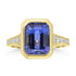 5.26ct Tanzanite Rings with 0.19tct Diamond set in 18K Yellow Gold