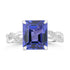 5.14ct Tanzanite Rings with 0.1tct Diamond set in 18K White Gold