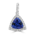 2.51ct Tanzanite Pendant with 0.271tct Diamond set in 18K White Gold