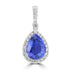 4.22ct Tanzanite Pendants with 0.369tct Diamond set in 18K White Gold