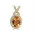 1.75ct Imperial Topaz Pendants with 0.253tct Diamond set in 14K Yellow Gold