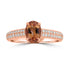 1.1ct Imperial Topaz Rings with 0.211tct Diamond set in 14K Yellow Gold
