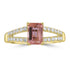 1.09ct Imperial Topaz Rings with 0.224tct Diamond set in 14K Yellow Gold