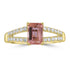 1.09ct Imperial Topaz Rings with 0.224tct Diamond set in 14K Yellow Gold