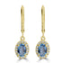 0.92ct Aquamarine Earring with 0.13tct Diamond set in 14K Yellow Gold