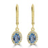0.92ct Aquamarine Earring with 0.13tct Diamond set in 14K Yellow Gold