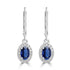 0.86ct Sapphire Earring with 0.136tct Diamond set in 14K White Gold