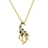 0.158ct Onyx Necklace with 0.079tct Diamond set in 18K Yellow Gold