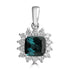 1.01ct Tourmaline Pendants with 0.336tct Diamond set in 18K White Gold
