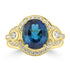 4.47ct Tourmaline Rings with 0.482tct Diamond set in 18K Yellow Gold