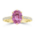 2.57ct Pink Sapphire Rings with 0.25tct Diamond set in 18K Yellow Gold