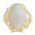 7.8ct Opal Rings with 0.242tct Diamond set in 18K Yellow Gold