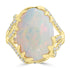 7.8ct Opal Rings with 0.242tct Diamond set in 18K Yellow Gold