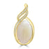 6.44ct Opal Pendants with 0.153tct Diamond set in 18K Yellow Gold
