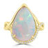 6.08ct Opal Rings with 0.112tct Diamond set in 18K Yellow Gold