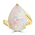 7.54ct Opal Rings with tct Diamond set in 18K Yellow Gold