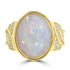 8.42ct Opal Rings with 0.179tct Diamond set in 18K Yellow Gold