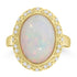 6.14ct Opal Rings with 0.206tct Diamond set in 18K Yellow Gold