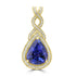 6.13ct Tanzanite Pendants with 0.326tct Diamond set in 18K Yellow Gold