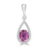 2.12ct Pink Sapphire Pendants with 0.208tct Diamond set in 18K -