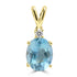 2.3ct Aquamarine Pendants with 0.053tct Diamond set in 18K Yellow Gold