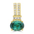 0.67ct Tourmaline Pendants with 0.054tct Diamond set in 18K Yellow Gold