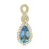 0.83ct Aquamarine Pendants with 0.241tct Diamond set in 18K Yellow Gold