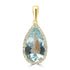3.53ct Aquamarine Pendants with 0.242tct Diamond set in 18K Yellow Gold