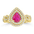 1.06ct Ruby Rings with 0.482tct Diamond set in 18K Yellow Gold