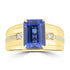 7.55ct Tanzanite Rings with 0.216tct Diamond set in 18K Yellow Gold