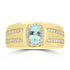0.79ct Paraiba Tourmaline Rings with 0.313tct Diamond set in 18K Yellow Gold