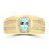 0.79ct Paraiba Tourmaline Rings with 0.313tct Diamond set in 18K Yellow Gold