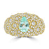 1ct Paraiba Tourmaline Rings with 1.408tct Diamond set in 18K Yellow Gold