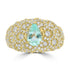 1ct Paraiba Tourmaline Rings with 1.408tct Diamond set in 18K Yellow Gold