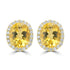 6.33ct Yellow Beryl Earrings with 0.715tct Diamond set in 18K Yellow Gold