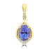 5.12ct Tanzanite Pendants with 0.195tct Diamond set in 18K Yellow Gold