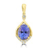 5.12ct Tanzanite Pendants with 0.195tct Diamond set in 18K Yellow Gold