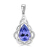 3.64ct Tanzanite Pendants with 0.166tct Diamond set in 18K White Gold