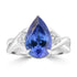 3.74ct Tanzanite Rings with 0.191tct Diamond set in 18K White Gold