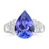 3.83ct Tanzanite Rings with 0.373tct Diamond set in 18K White Gold