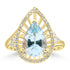 2.37ct Aquamarine Rings with 0.275tct Diamond set in 18K Yellow Gold