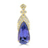 3.64ct Tanzanite Pendants with 0.189tct Diamond set in 18K Yellow Gold