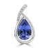 4.23ct Tanzanite Pendants with 0.213tct Diamond set in 18K White Gold