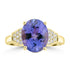 4.36ct Tanzanite Rings with 0.104tct Diamond set in 18K Semi bezel