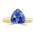 3.48ct Tanzanite Rings with tct  set in 18K Yellow Gold