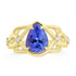2.6ct Tanzanite Rings with 0.128tct Diamond set in 18K Yellow Gold